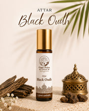 Black Oudh Attar by Gaur Priya Naturals, 10 ml roll-on bottle