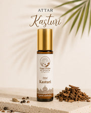 Kasturi Attar by Gaur Priya Naturals, 10 ml roll-on bottle