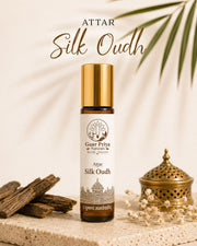 Silk Oudh Attar by Gaur Priya Naturals, 10 ml roll-on bottle