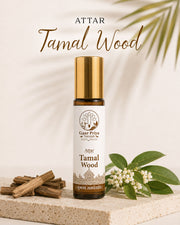 Tamal Wood Attar by Gaur Priya Naturals, 10 ml roll-on bottle