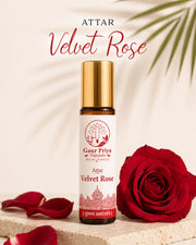 Velvet Rose Attar by Gaur Priya Naturals, 10 ml roll-on bottle