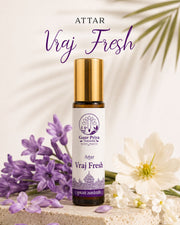 Vraj Fresh Attar by Gaur Priya Naturals, 10 ml roll-on bottle