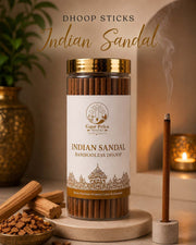 Indian Sandal bambooless dhoop sticks by Gaur Priya Naturals, 60 g pack