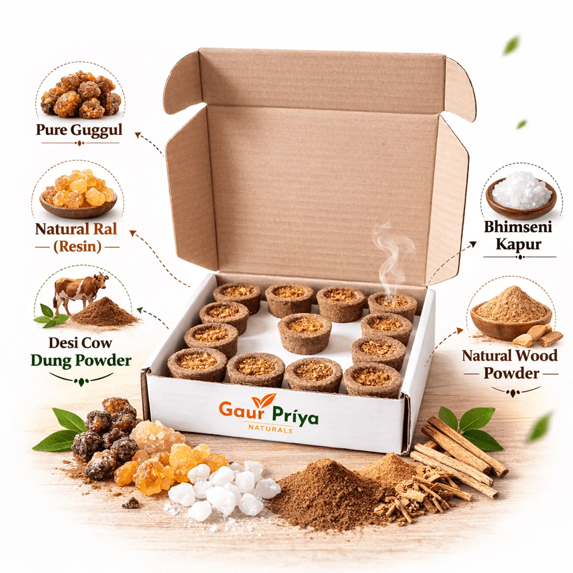 Pure & Natural Sambrani Cups (24 pcs) Pack of 2